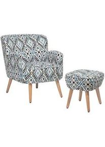 Beliani Sessel Polsterbezug Bunt Tumba , Multicolor , Textil , 74x85x66 cm , Wohnzimmer, Sessel, Polstersessel