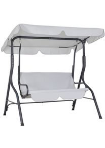 Casaria Hollywood Tuinschommel Lichtgrijs met Zonnedak