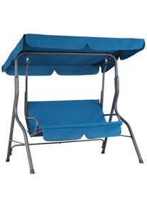 Casaria Hollywoodschaukel Atlantik Blau mit Sonnendach