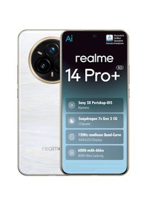 REALME , Smartphone »14 Pro+ 5G 512GB 12GB« Pearl White , Pearl White , Snapdragon 7s Gen 3 5G-Chipsatz