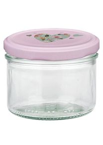 230 ml cylinderformet krukke + BasicSeal-l&aring;g, hjerterosa