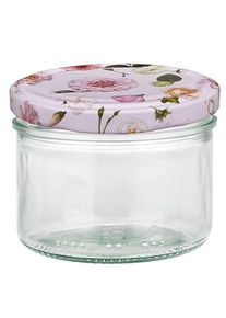 230 ml cylinderglas + BasicSeal l&aring;g Blume rosa
