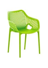 CLP Gartenstuhl Kunststoff Grün , 57x81x60 cm , Esszimmer, Stühle