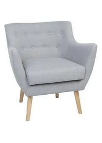 Beliani Sessel Polsterbezug Grau Drammen , Textil , 71x84x54 cm , Wohnzimmer, Sessel, Polstersessel