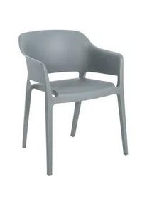 CLP Gartenstuhl Kunststoff grau , 56x78x53 cm , Esszimmer, Stühle
