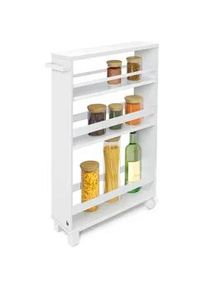 BOMOE Nischenwagen Hylla 50/79 cm Weiß , Metall , 15x79x50 cm , Esszimmer, Servierwagen