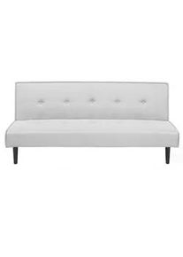 Beliani 3-Sitzer-Schlafsofa Polyester Grau Visby , Hellgrau , Textil , 180x80x92 cm , Babymöbel & Kindermöbel, Kinderzimmer & Jugendzimmer, Schlafsofas