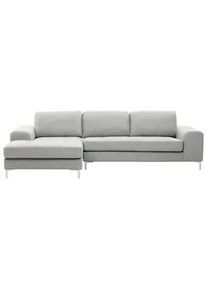 Beliani 4-Sitzer-Ecksofa Polyester Grau Kiruna , Hellgrau , Textil , L-Form , 290x148 cm , Wohnzimmer, Sofas & Couches, Wohnlandschaften, Ecksofas