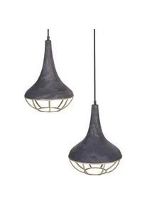 Beliani Hängeleuchte Bagmati 36/36/150 cm , Schwarz , Holz , E27 , 36x150x36 cm , Lampen & Leuchten, Innenbeleuchtung, Hängeleuchten, Pendelleuchten