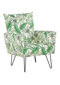 Beliani Sessel Polsterbezug Grün Ribe , Textil , 72x91x81 cm , Wohnzimmer, Sessel, Polstersessel