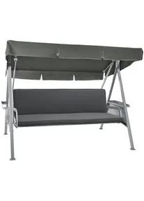 Beautissu Hollywoodschaukelauflage Loft Hs , Graphitfarben , Textil , 50x6x180 cm , Gartenmöbel, Gartenpolster & Auflagen, Liegenauflagen