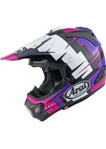 Arai MX-V EVO Battle, motocross helmet , color: Black/White/Pink/Purple , size: L