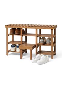 Tchibo - Magasított ülőpad cipőtárolóval - barna