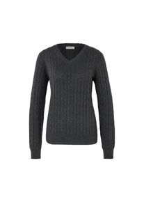 Tchibo - Fonott mint&aacute;s k&ouml;t&ouml;tt pul&oacute;ver - nő - m&eacute;ret S 36/38 - sz&uuml;rke