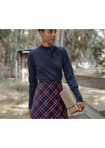 Tchibo - Karierter Jacquard-Rock - Damen - Gr. XL - dunkelblau/kariert