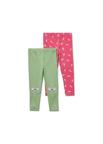 Tchibo - 2 Kinder-Leggings - Unisex - Gr. 122/128 - grün/print