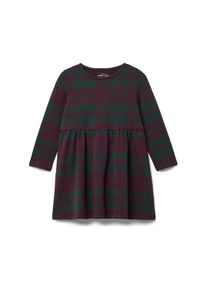 Tchibo - Kinder-Jacquardkleid - Mädchen - Gr. 98/104 - dunkelgrün/kariert
