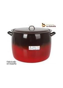 Esmaltaciones La Estrella Gewölbter Topf mit Deckel 40cm 39,5l Feuer, Pfanne + Kochtopf