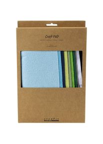 Creativ Company Bastelfilz 10 Stück, Sortiert, Blau-Grün, Detailfarbe