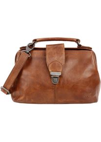 Bear Design, Tasche, Medium Handtas / Crossbodytas Dames - Leer - Julia M - Cognac, Braun