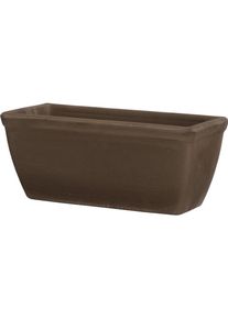 Spang, Blumentopf, Balkonkasten glatt umbra 30 x 16 x 14 cm mit Loch (16 cm)