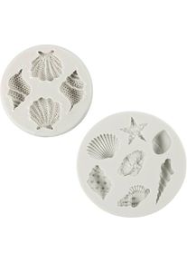 Creativ Company Versiegelung Giessformen Silikon Seestern, 11 Motive