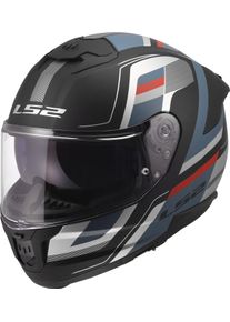 LS2 FF808 Stream II Vintage, casque intégral , couleur: Mat Noir/Gris/Bleu , taille: XXL