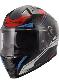 LS2 FF811 Vector II Carbon Savage, kask integralny , kolor: Czarny/Niebieski/Czerwony/Biały , rozmiar: 4XL