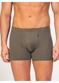 zd ZERO DEFECTS, Mænd, Boksershorts 'Heracles Soya Fly Front Boxer', Mørkegrøn, Størrelse S
