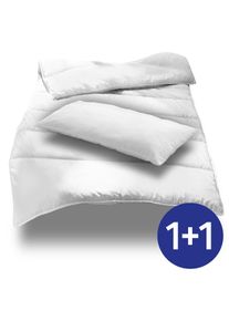 155 x 220 cm + 40 x 80 cm microfiber all-season bed set, extra light