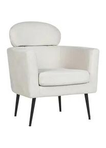 Beliani Sessel Polsterbezug Weiß Soby , Textil , 76x91x70 cm , Wohnzimmer, Sessel, Polstersessel