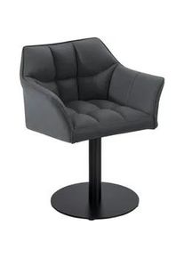 CLP Sessel Lederlook grau , Grau , Textil , 64x75x48 cm , Wohnzimmer, Sessel, Polstersessel