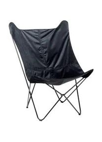 Beliani Schmetterlingssessel Samtstoff Schwarz Nybro , Textil , 70x99x85 cm , Wohnzimmer, Sessel, Polstersessel