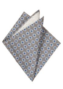 Big & Tall Sizes - J. Ploenes - Patterned Pocket Square in Silk and Cotton - 0