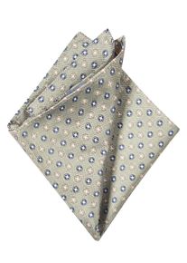 Big & Tall Sizes - J. Ploenes - Silk Pocket Square with Medallion Pattern - 0