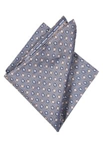 Big & Tall Sizes - J. Ploenes - Silk Pocket Square with Medallion Pattern - 0