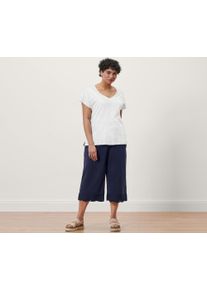 Tchibo - Bluzka z mieszanki materiałowej z zawartością lnu - dla pań - rozmiar M 40/42 - kolor: biały