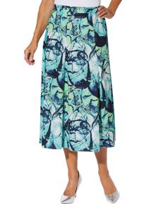 Dames Comfortrok in printdessin oceaan/marine bedrukt Maat 38