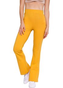 Damen Freizeithose in Schlaghosen-Form ocker Gr&ouml;&szlig;e 44