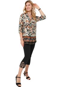 Damen Tunika in dezenter A-Linie champagner-papaya-bedruckt Gr&ouml;&szlig;e 52