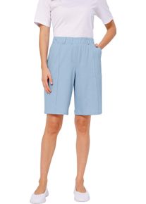Dames Bermuda met comfortband rondom ijsblauw Maat 42
