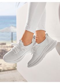 Heine Dames Sneaker in wit ,maat 40, Witt, 100% Textiel