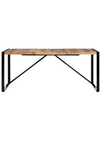 Mesa de comedor madera maciza con acabado sheesham 180x90x75 cm