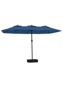 vidaXL Sombrilla de jardín doble azul azure 449x245 cm