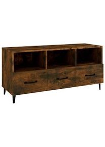 Mueble para TV madera contrachapada roble ahumado 102x35x50 cm