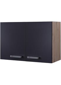 Flex-Well, H&auml;ngeschrank &raquo;Antigua&laquo; (B x H x T) 80 x 54, 8 x 32 cm, Anthrazit / San Remo Eiche, Spanplatte, San Remo Eiche -B/H/T: 80 cm x 55 cm x 32 cm