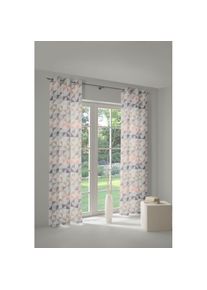 WIRTH, Vorhang &raquo;Berlare&laquo; &Ouml;sen 1 Stk. tlg. nach Ma&szlig;, ros&eacute;, Jacquard, Baumwolle, Polyester, 155 cm, ros&eacute;