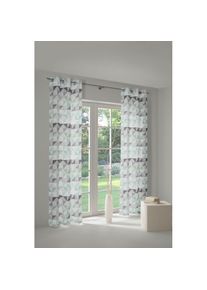 WIRTH, Vorhang &raquo;Berlare&laquo; &Ouml;sen 1 Stk. tlg. nach Ma&szlig;, mint, Jacquard, Baumwolle, Polyester, 355 cm, mint