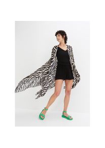 bonprix , Strickponcho »Poncho« Poncho , schwarz/beige zebra bedruckt