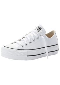 Converse, Damen, Sneaker &raquo;CHUCK TAYLOR ALL STAR PLATFORM LEATHER&laquo;, wei&szlig;-wei&szlig;, 37,5, wei&szlig;-wei&szlig;, Vielseitiger Sneaker von Converse mit Schn&uuml;rung